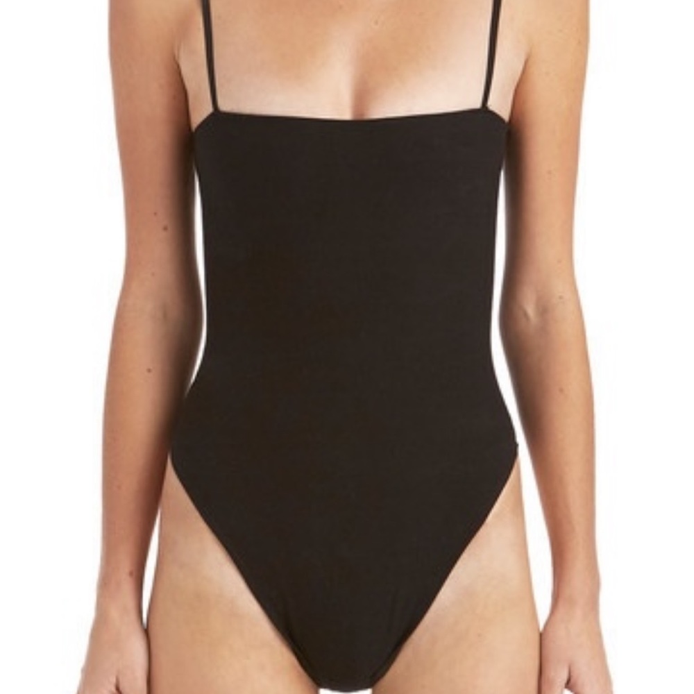 ARE YOU AM I BLACK BODYSUIT